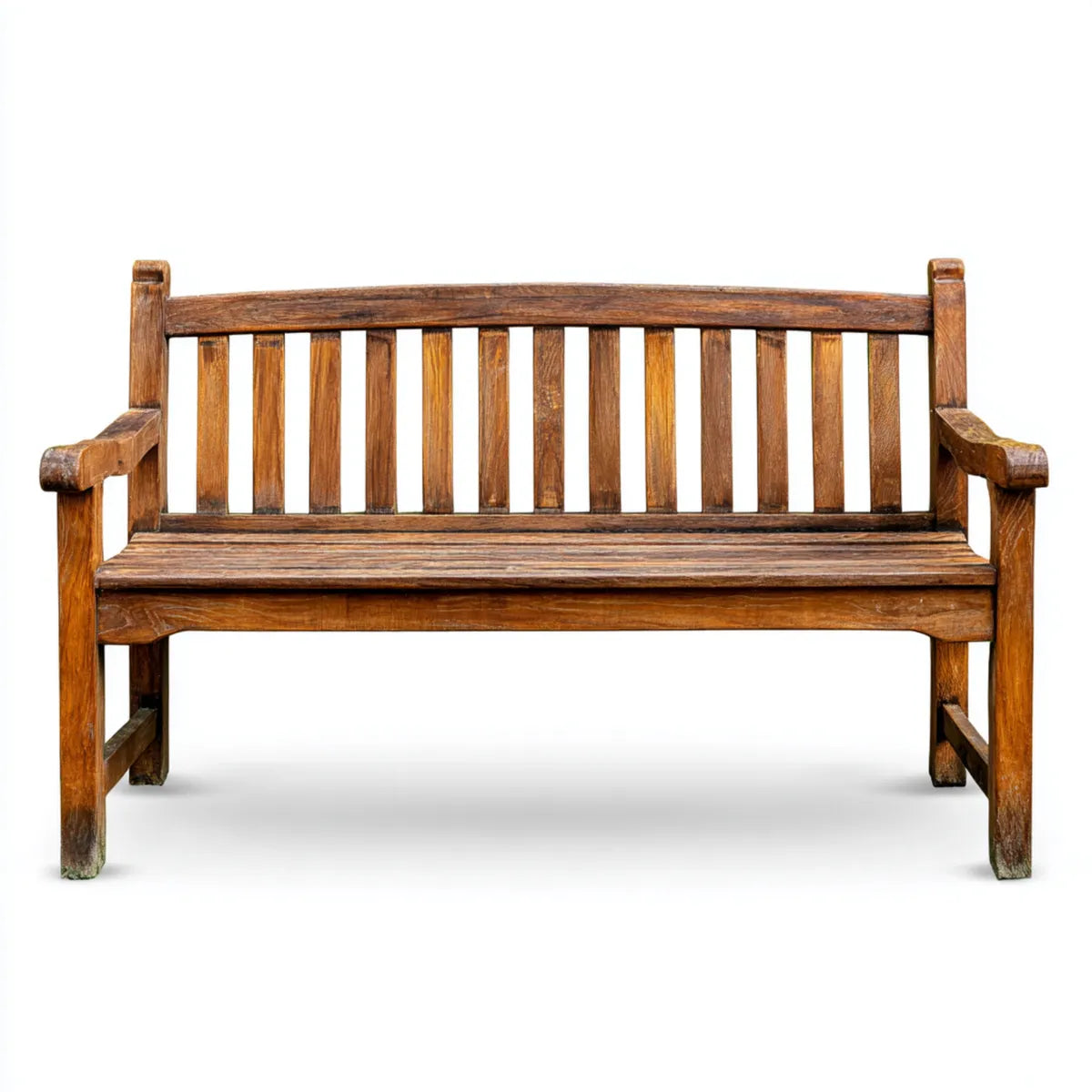 Ławka ogrodowa 2 brązowe miejsca w litym drewnie z drewna tekowego 120 x 65 x 90 cm