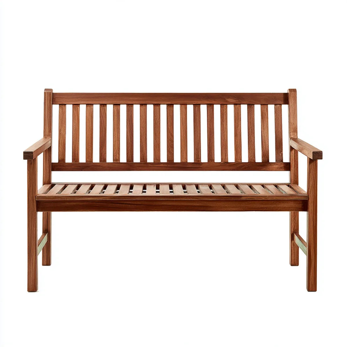 Ławka ogrodowa 2 brązowe miejsca w litym drewnie akacyjnym 120 x 63 x 91 cm