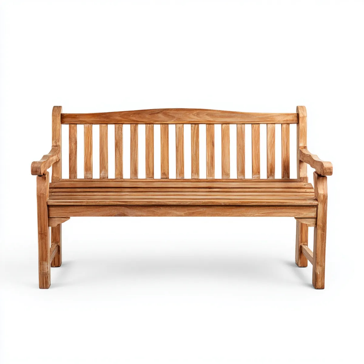 Ławka ogrodowa 3 brązowe miejsca w prostokątnym teku stałym 150 x 62 x 92 cm
