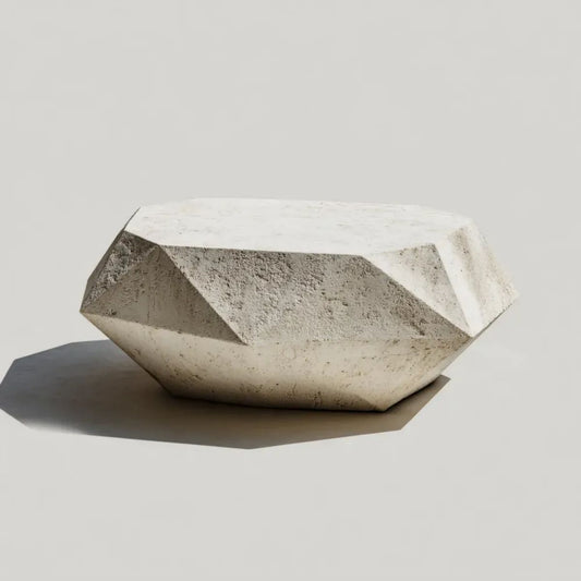 Stolik kawowy, Beżowy beton z włókna szklanego wzmocniony stołem do kawy 100 x 60 x 35 cm