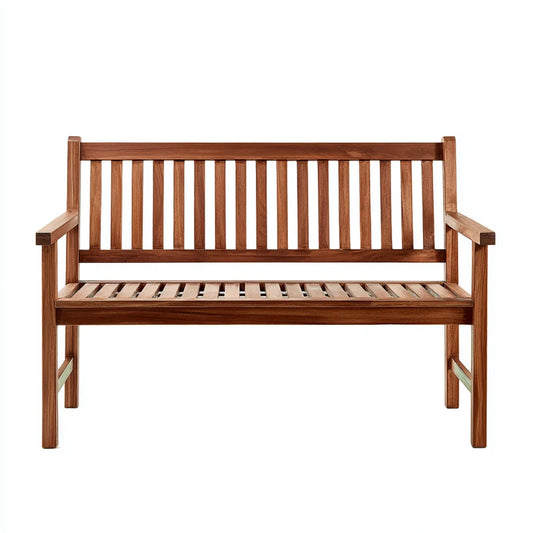 Ławka ogrodowa 2 brązowe miejsca w litym drewnie akacyjnym 120 x 63 x 91 cm