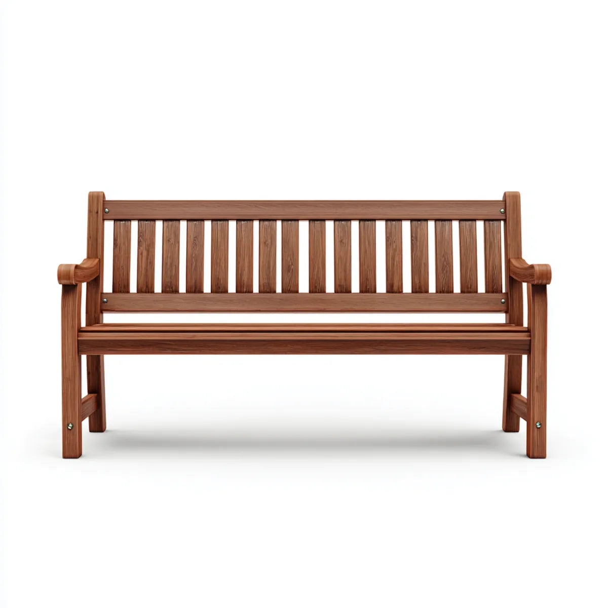 Ławka ogrodowa 2 brązowe miejsca w litym drewnie akacyjnym 120 x 63 x 85 cm prostokątne