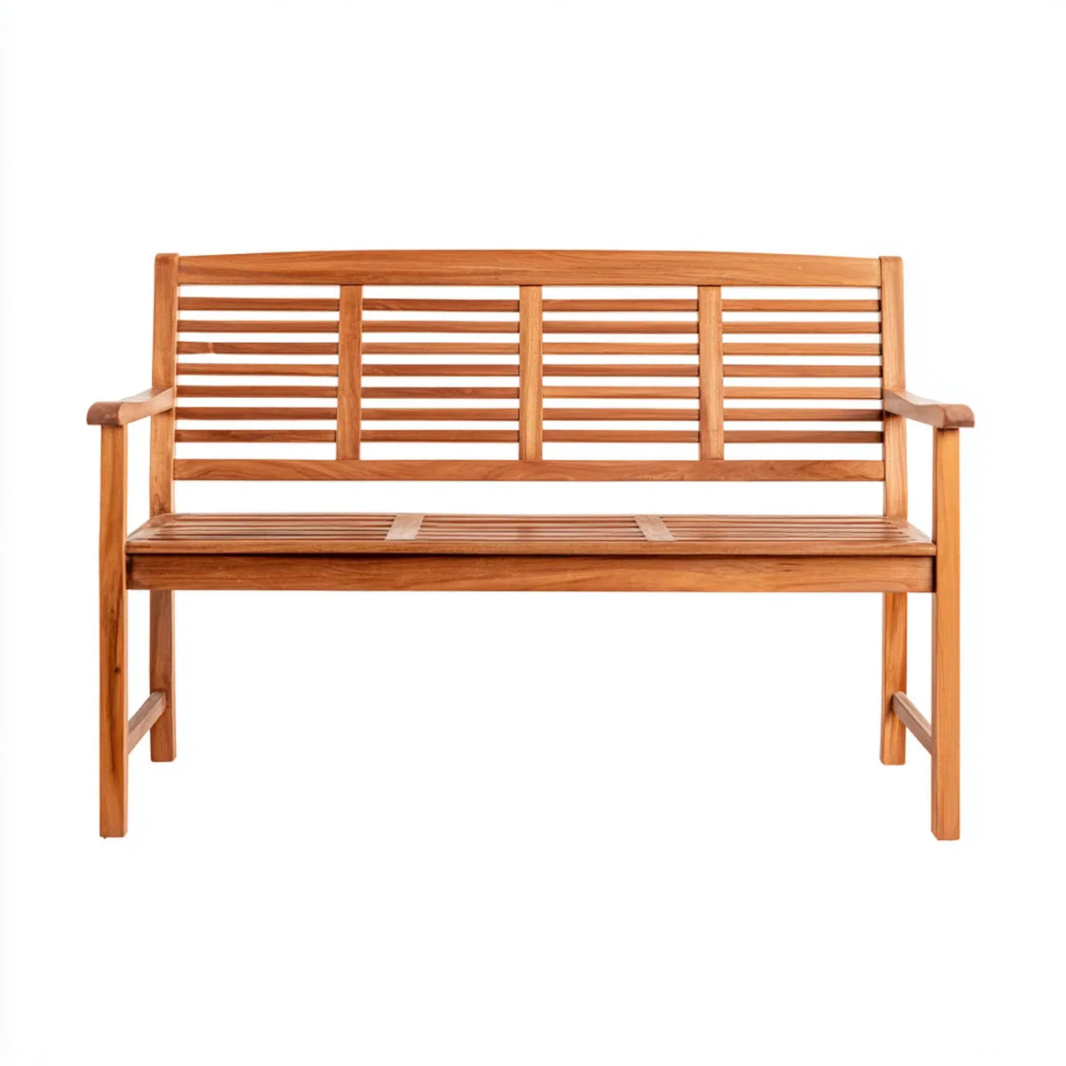 Ławka ogrodowa 3 brązowe siedzenia 150 x 59,5 x 90 cm w litym drewnie z drewna tekowego prostokątne