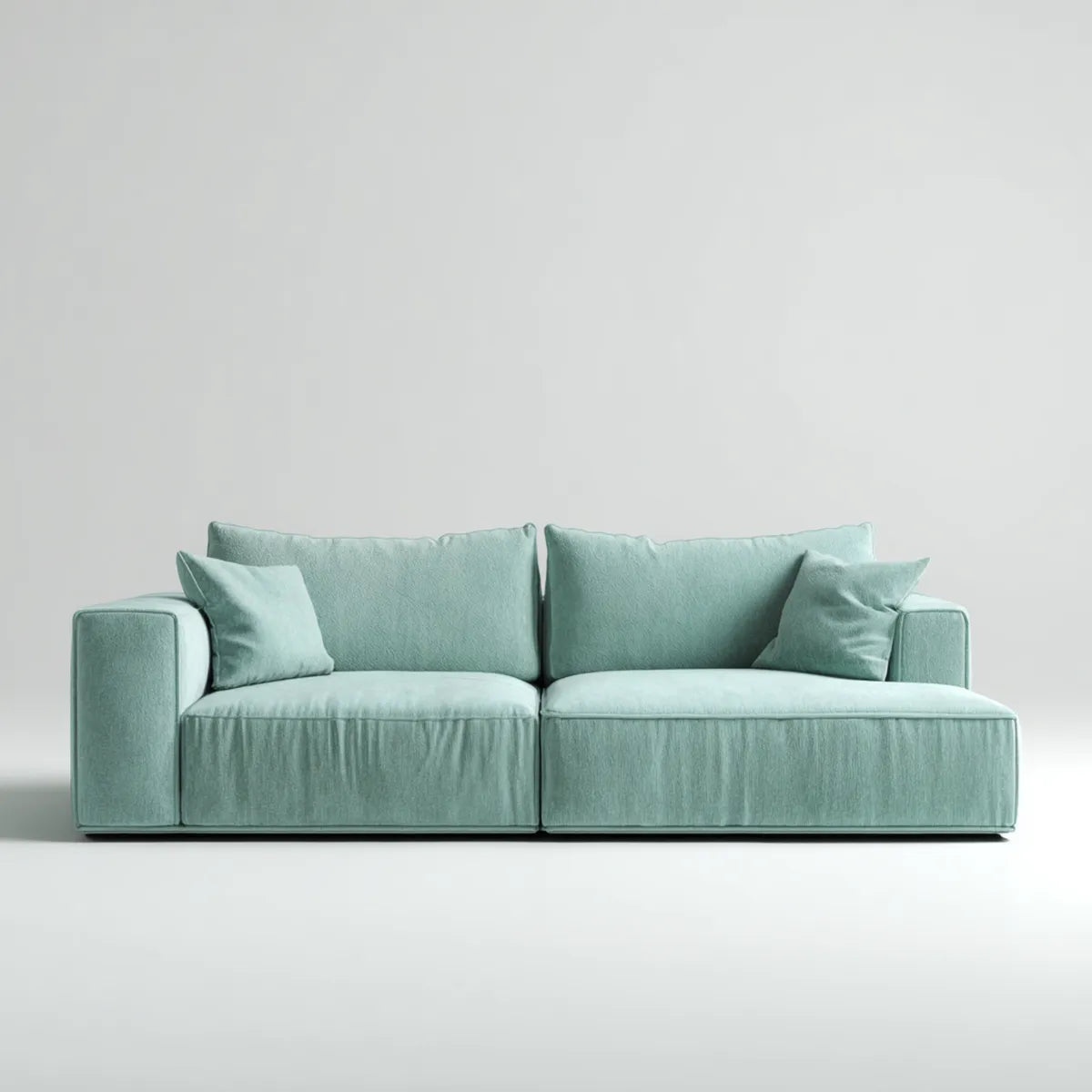 Sofa 3 umieszcza zieloną wodę 220 x 95 x 85 cm w aksamicie poliestru liniowego