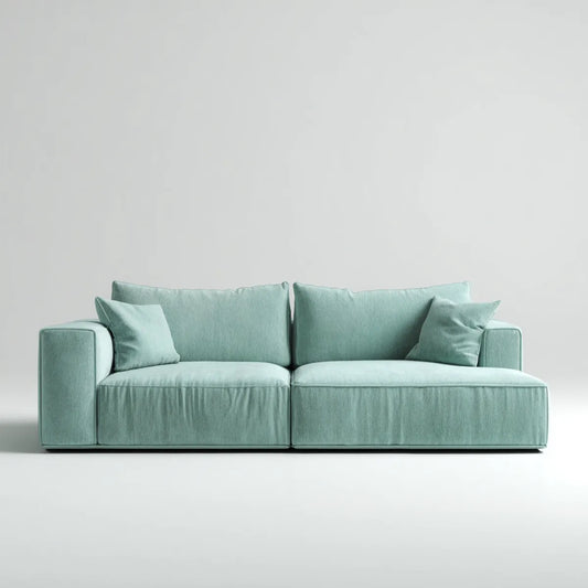 Sofa 3 umieszcza zieloną wodę 220 x 95 x 85 cm w aksamicie poliestru liniowego