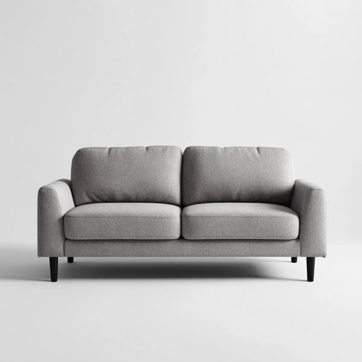 Sofa 2 umieszcza szary 160 x 85 cm x 85 cm w prostokątnym kształcie poliestru, 160 x 85 x 85 cm