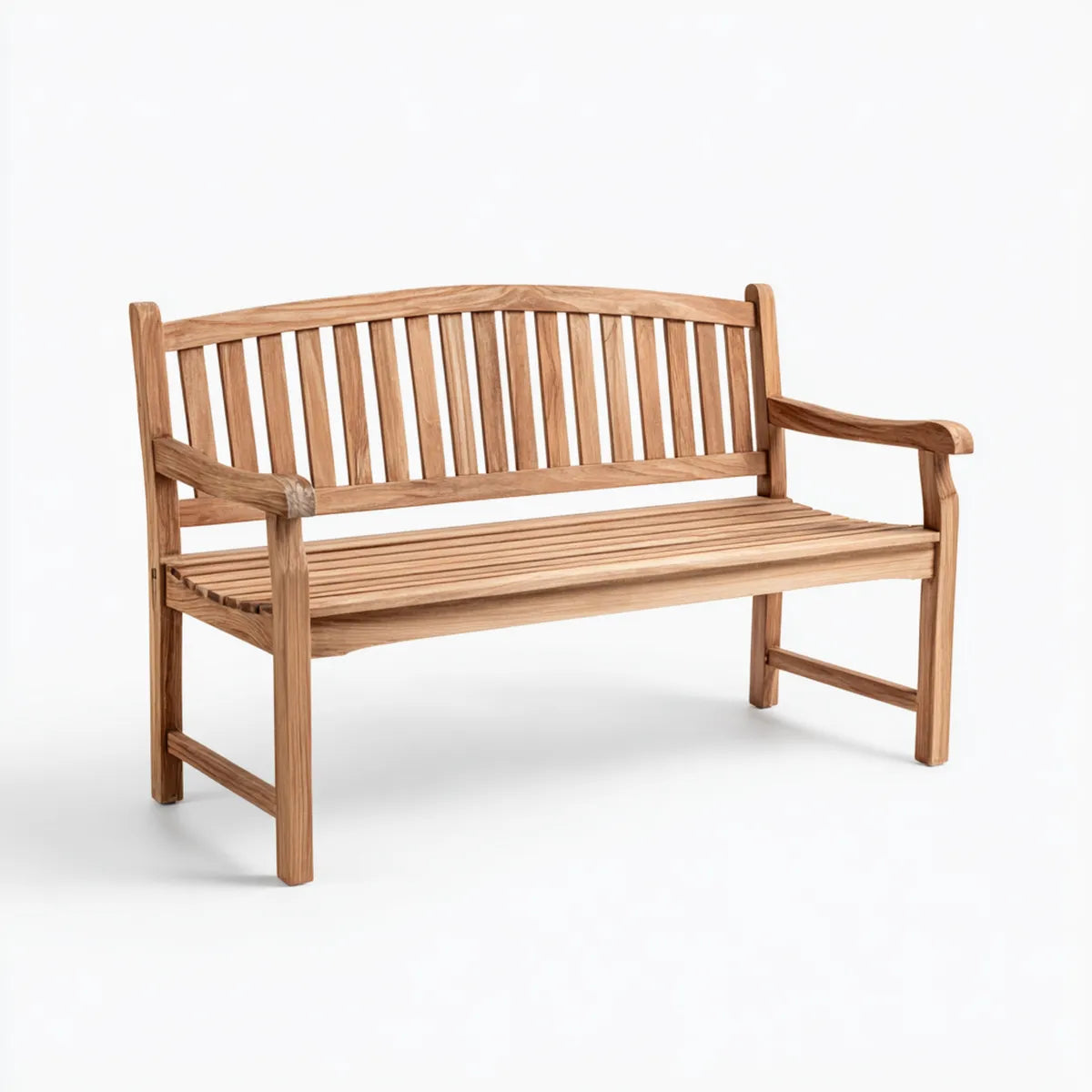 Ławka ogrodowa 2 brązowe miejsca w litym drewnie z drewna tekowego 120 x 65 x 92 cm